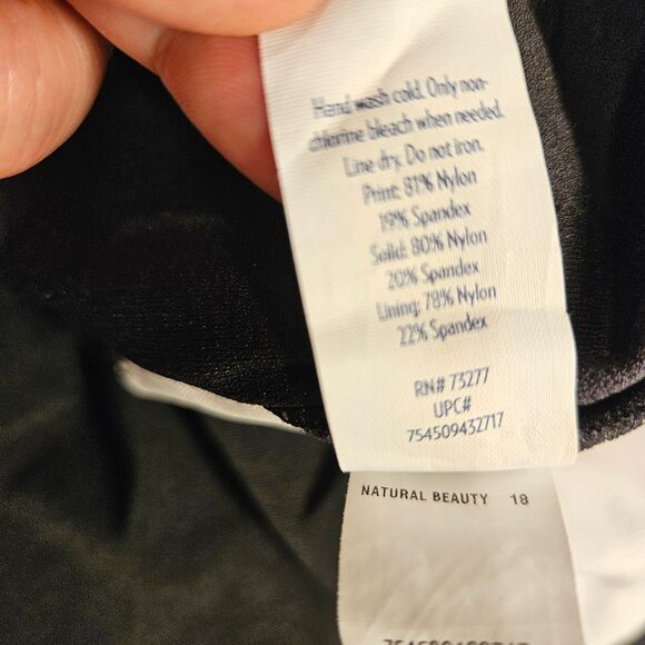 Croft & Barrow One Piece Swimsuit Womens 16 Floral Skirted gather Bright Pool - Picture 15 of 16